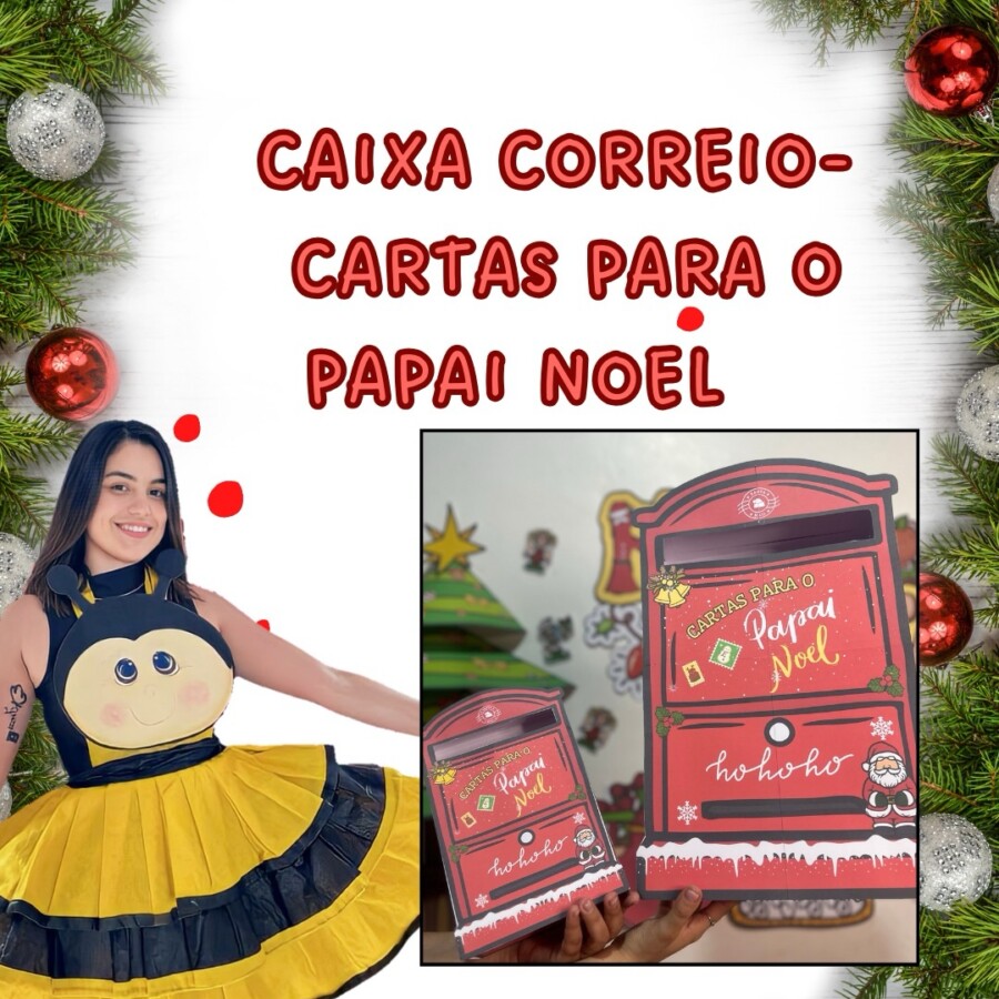 Painel 3D - Papai Noel + Caixa de correio - Imagem 2