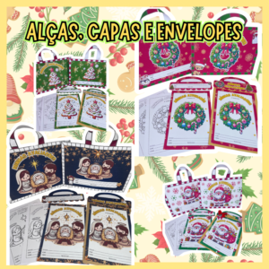 ALÇAS, CAPAS PARA ENVELOPE E SACOLAS PARA ATIVIDADES - NATALINAS