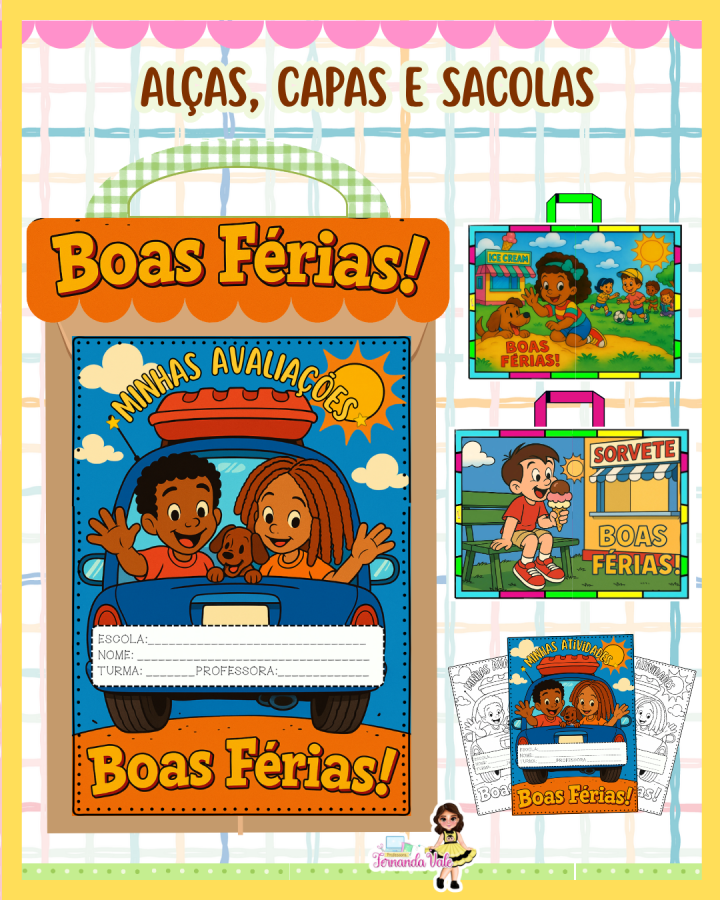 Alças, Capas e sacolas para atividades