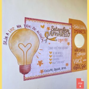 Painel + lembrancinhas - Setembro Amarelo