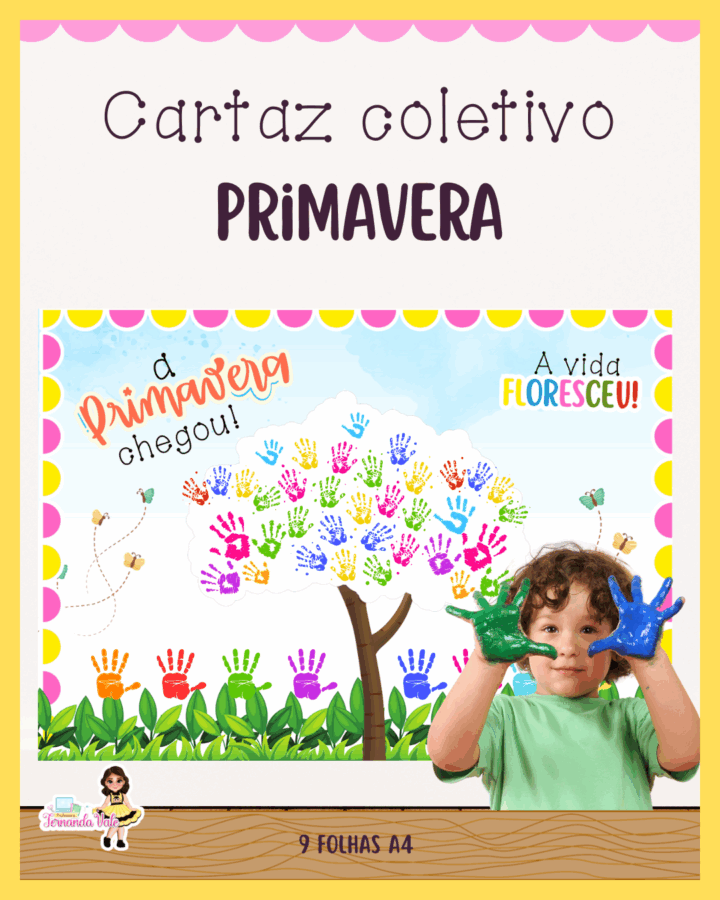 Cartaz para pintura coletiva - Primavera