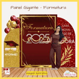 Painel Gigante - Formatura Vinho/Vermelho