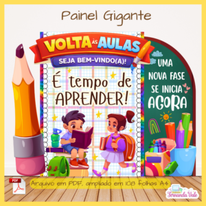 Painel gigante - Volta às Aulas 2026