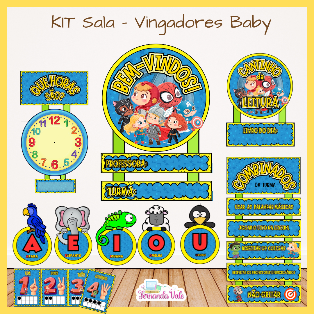 Kit Sala - Vingadores Baby