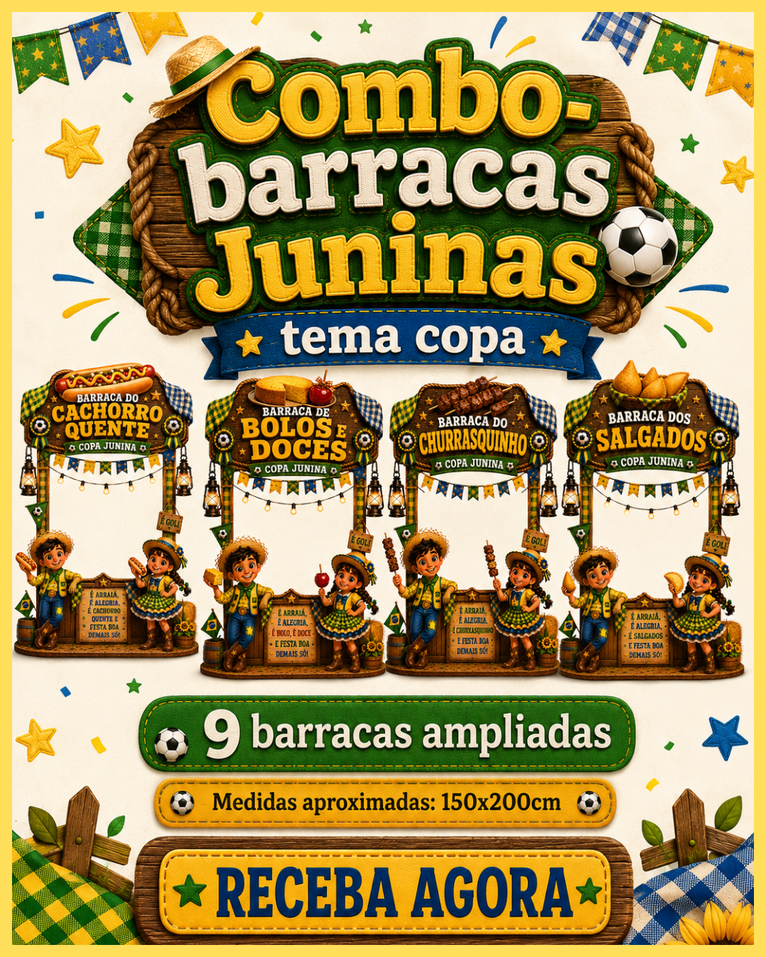 Combo - Barracas Juninas tema Copa