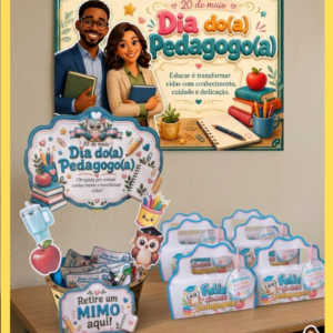 Painel + decoração para cesta - Dia do(a) Pedagogo(a)