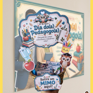Decoração para cesta + Porta Bis - Dia do(a) Pedagogo(a)