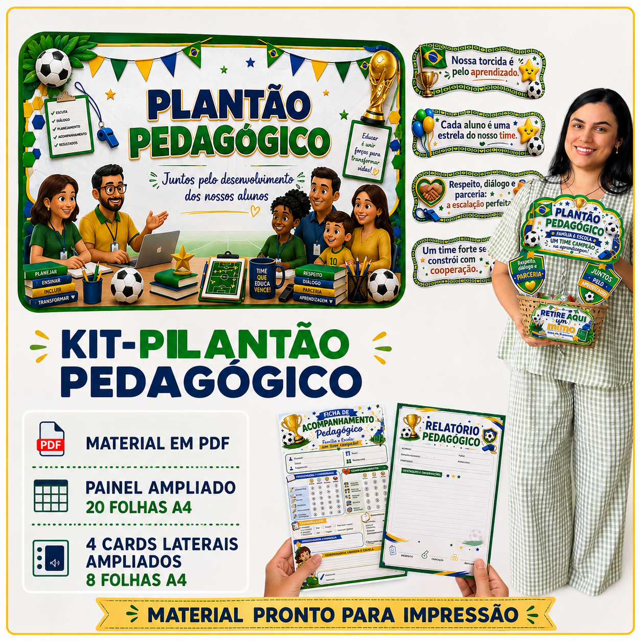 ✨⚽ KIT PLANTÃO PEDAGÓGICO – TEMA COPA 🏆📚