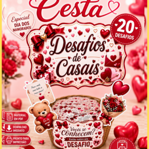 Decoração para cesta - Desafios de Casais