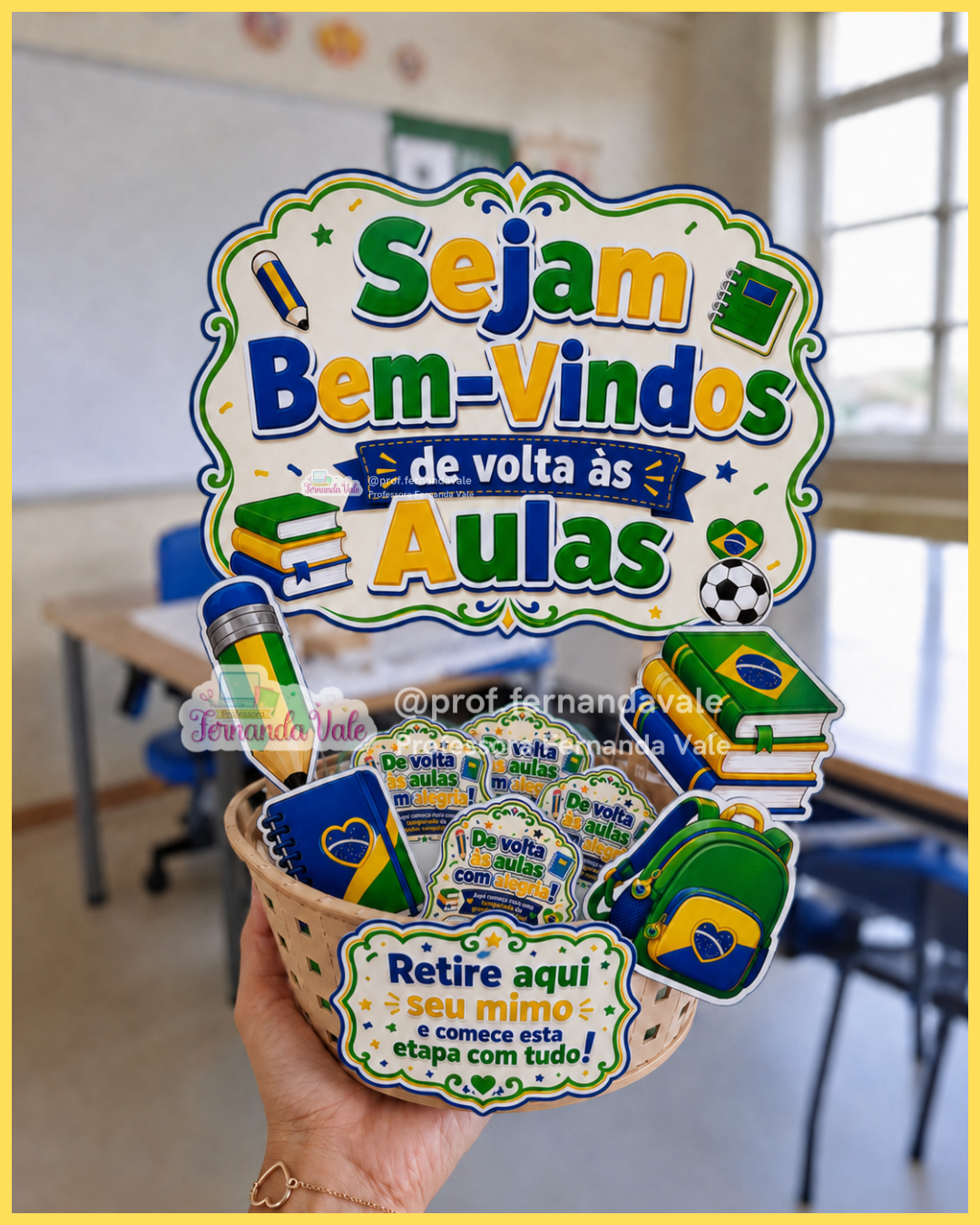 Painel + DEcoração para cesta - VOLTA ÁS AULAS COPA 🏆 - Imagem 3