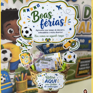 Decoração para Cesta + Tag para lembrancinha- FÉRIAS COPA