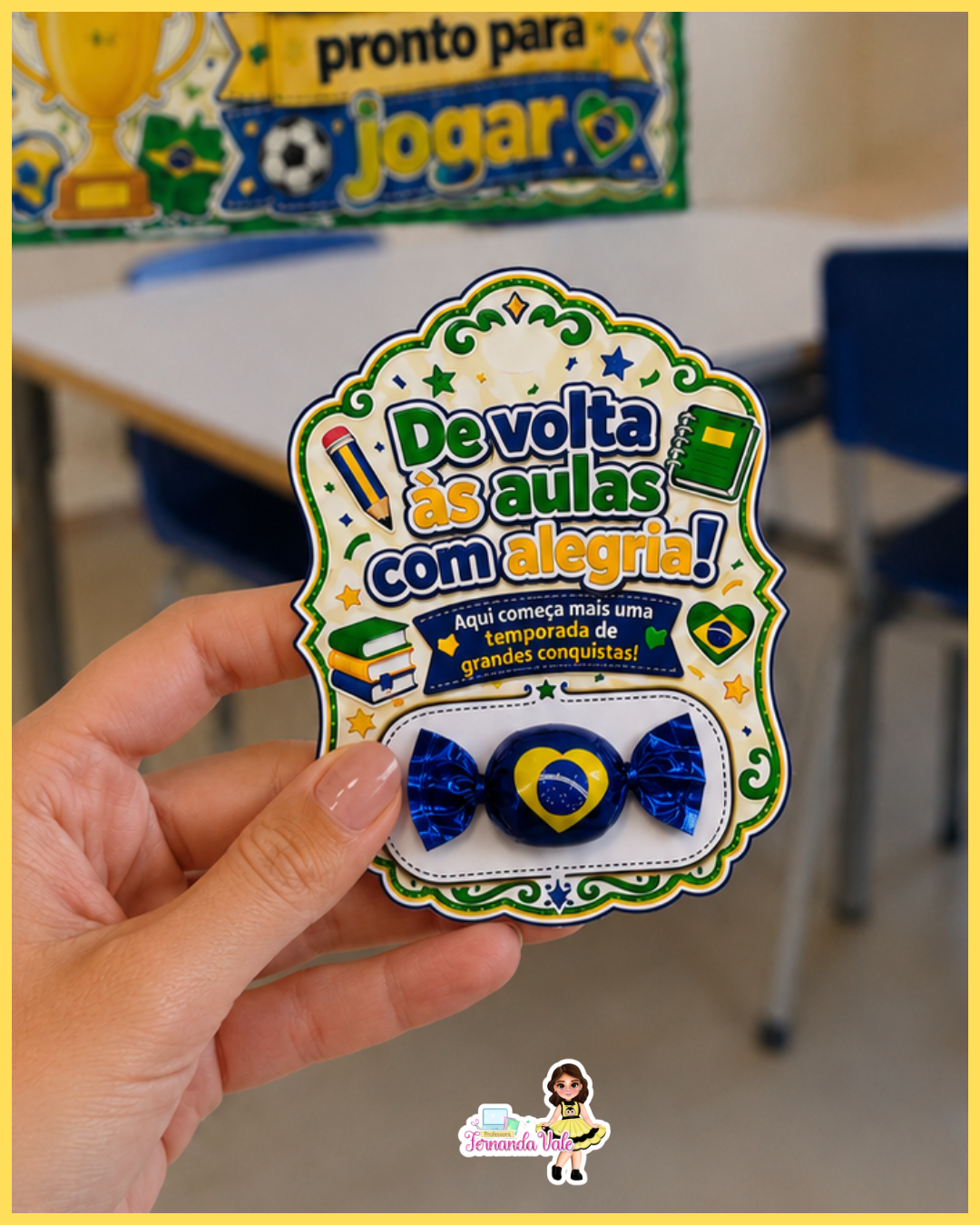 Painel + DEcoração para cesta - VOLTA ÁS AULAS COPA 🏆 - Imagem 4