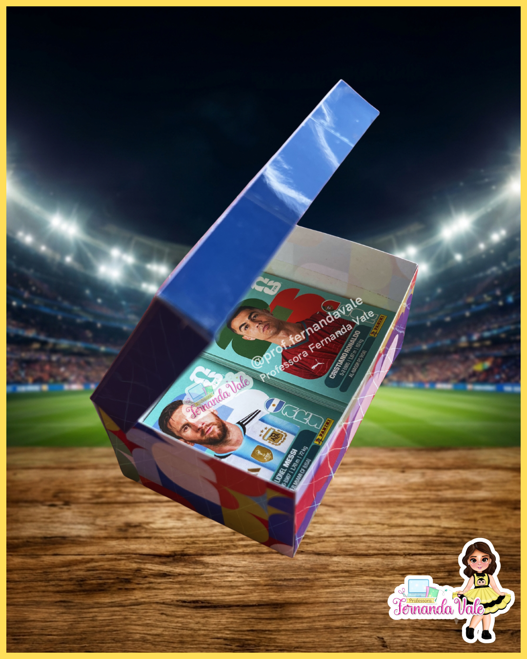 ⚽✨ Caixinha Porta Figurinhas da Copa ✨⚽ - Imagem 2