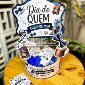 Decoração para Cesta + Tag para lembrancinha - QUEM CUIDA DE MIM