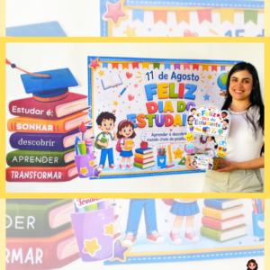 Painel + DEcoração para cesta - Dia do Estudante