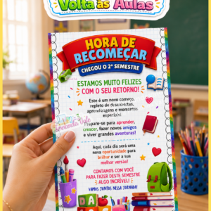 Bilhete para agenda - volta às aulas