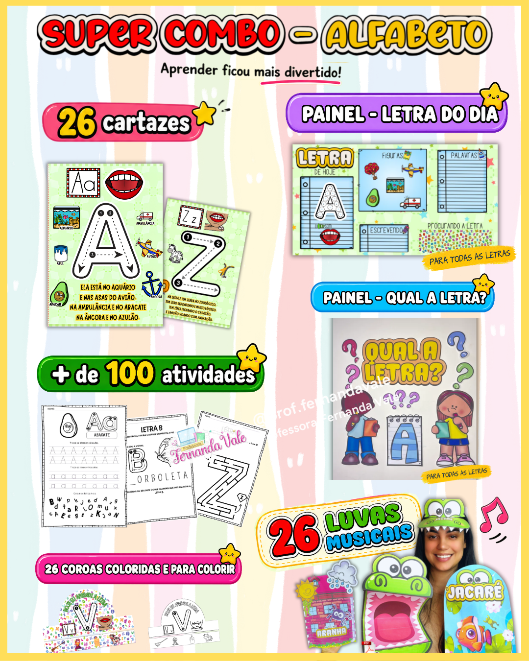 (SOMENTE HOJE R$ 14,90) SUPER COMBO - ALFABETO PEDAGÓGICO