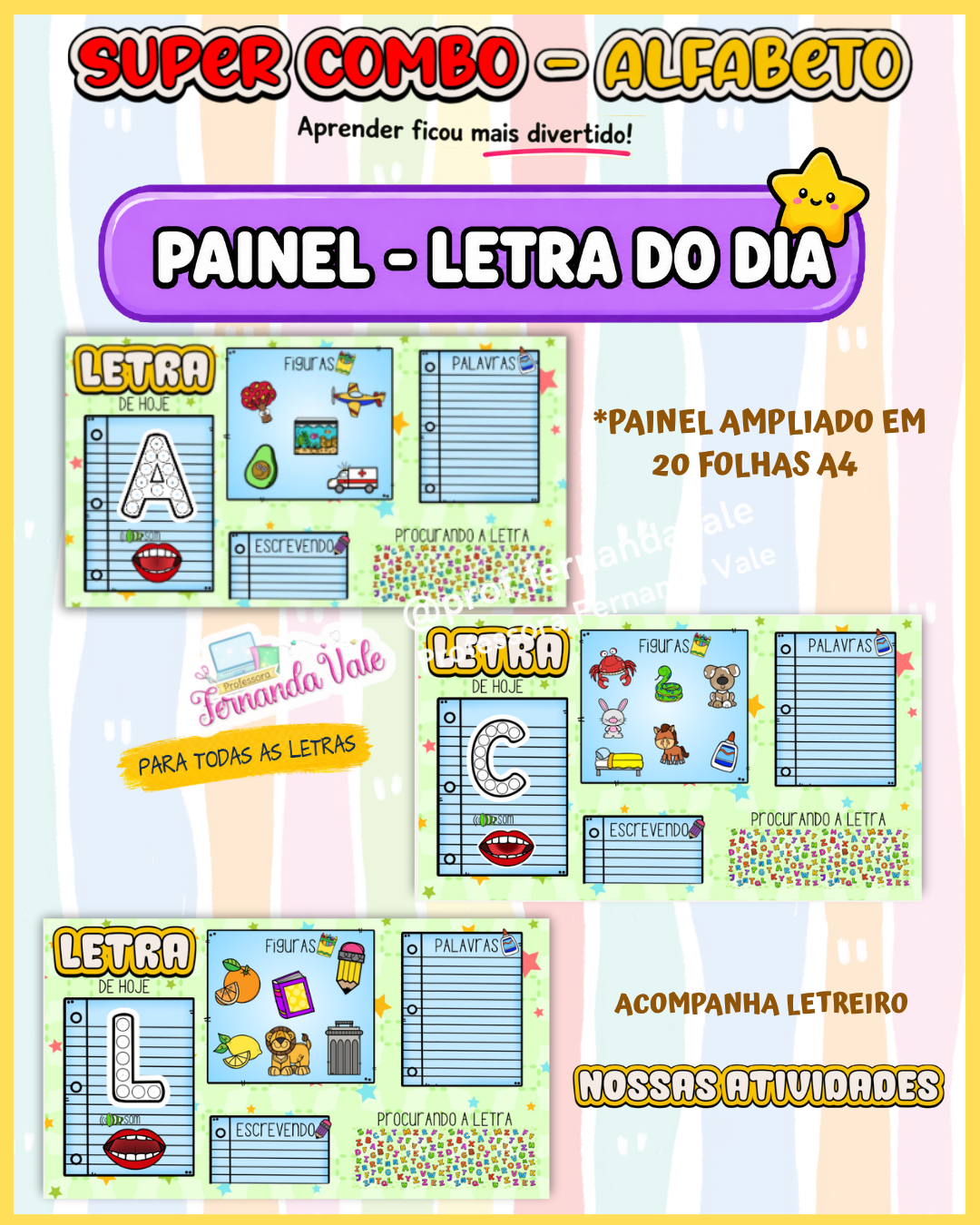 (SOMENTE HOJE R$ 14,90) SUPER COMBO - ALFABETO PEDAGÓGICO - Imagem 3