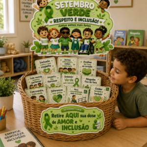 Decoração para Cesta + Tag para lembrancinha - Setembro Verde