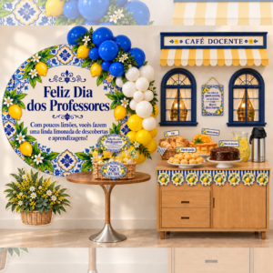 Kit - painel + decoração de cesta + café docente - Professores Limoeiro.
