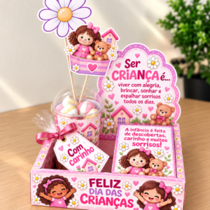 Mini Caixa Cenário - Dia das crianças MENINA