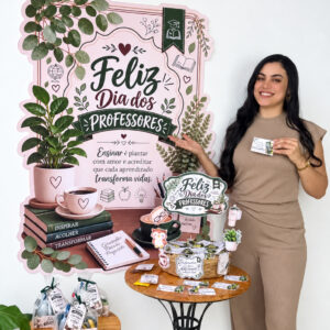 Painel + decoração para cesta + caixinha - Dia dos Professores