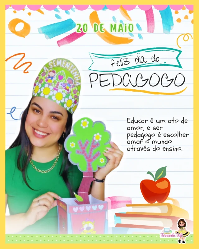 ✨📚“Feliz Dia do Pedagogo! ✨📚
Parabéns a todos os colegas que transformam vidas com amor, paciência e dedicação!
Educar é um ato de coragem, paixão e esperança!
Vocês são inspiração diária! 💛📝🌟”

#DiaDoPedagogo #PedagogiaComAmor #OrgulhoDeSerPedagoga #EducaçãoTransforma #AmorQueEduca #PedagogiaÉMissão #GratidãoAPedagogos