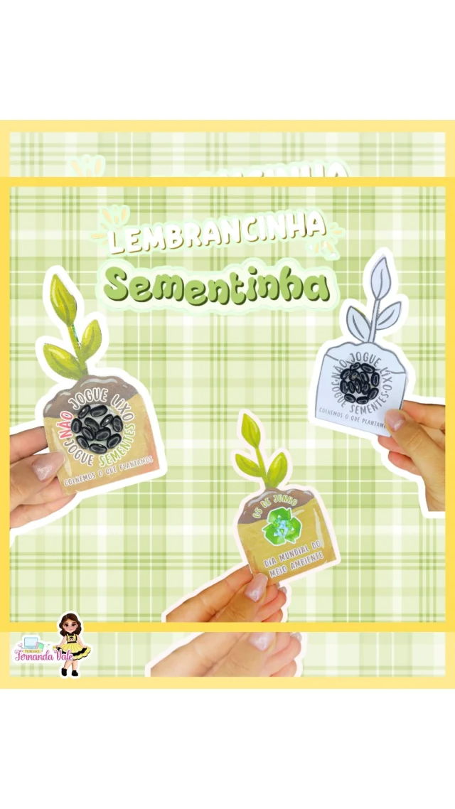 🪴”Não jogue lixo… jogue sementes!🌱

Essa lembrancinha é um lembrete carinhoso de que cada sementinha pode florescer em um futuro melhor!
Preserve, plante e espalhe amor pela natureza!”

Disponível em PDF

#MeioAmbiente #EducaçãoInfantil #SementinhaDoBem #LembrancinhaSustentável