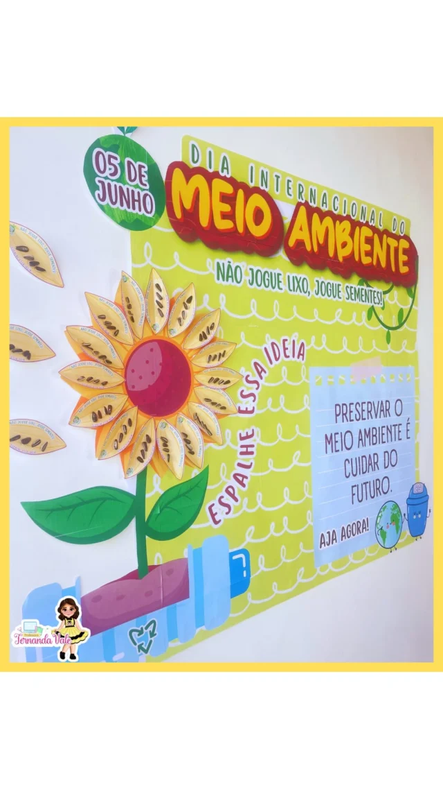 🌎 Painel - Meio Ambiente disponível em PDF! 💚
Com elementos visuais lindos e educativos para conscientizar os pequenos sobre o cuidado com o planeta! 🌱🧒
✨ Acompanha tags especiais para sementinhas de girassol, perfeitas para uma atividade sustentável e cheia de significado! 🌻
Ideal para decorar a sala e trabalhar o tema de forma divertida e colorida! 🎨🌍
📥 Pronto para imprimir e usar!

🔗 Escrava "gostei" que te envio o link.

#MeioAmbiente #EducaçãoInfantil #TagsGirassol #Sustentabilidade #DecoraçãoEscolar #PainelEducativo #ProfessoraCriativa