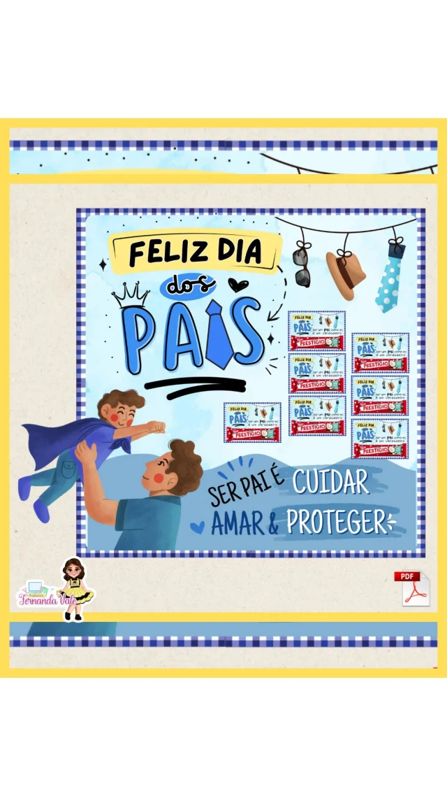 💙✨ PAINEL + TAG - DIA DOS PAIS ✨💙
Arquivo em PDF prontinho pra imprimir e emocionar!

Esse kit especial inclui:
🖼️ Painel temático para montar um cantinho cheio de carinho
🎁 Tag para lembrancinha que vai deixar tudo ainda mais especial!

Perfeito pra homenagear os heróis da vida real com muito amor e criatividade! 🦸‍♂️💌

📩 Disponível em PDF!
🔗 Comenta "quero" que te envio o link de compra.

#diadospais #paineldiapaidospais #taglembrancinha #professoraorganizada #atividadescriativas #pdfparaimprimir #educacaoinfantil #professoresincríveis