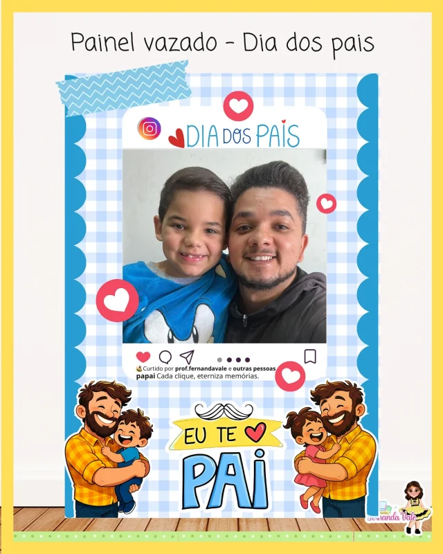 🎉 Painel Vazado - Dia dos Pais 🎉
Deixe sua decoração ainda mais especial com esse painel incrível, em formato vazado, perfeito para fotos e momentos inesquecíveis! 💙📸

Arquivo disponível em PDF, pronto para imprimir e arrasar na homenagem! 🙌

Comente “QUERO O PAINEL” que te envio o link de compra! 🛒💌

#diadospais #painelpedagógico #decoraçãodiaDosPais #painelvazado #educacaoinfantil #professoracriativa #pdfeducativo #materiaisdigital #professorafernandavale