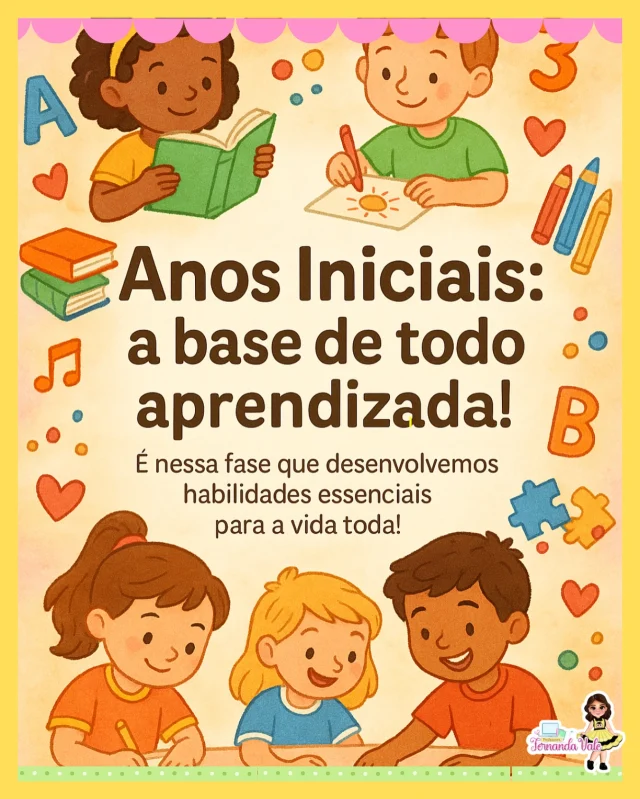 📚✨ Anos Iniciais: onde tudo começa!
É nessa fase que plantamos as sementinhas do aprender, do conviver e do crescer!
Com carinho, ludicidade e estímulo certo, a educação transforma 💛

#EducaçãoInfantil #AnosIniciais #AprenderBrincando #PedagogiaComAmor #EnsinoComAfeto #ProfessorInspirador #SalaDeAulaCriativa #BaseDoFuturo #AprendizagemSignificativa #AmorPelaEducação #professorafernandavale
