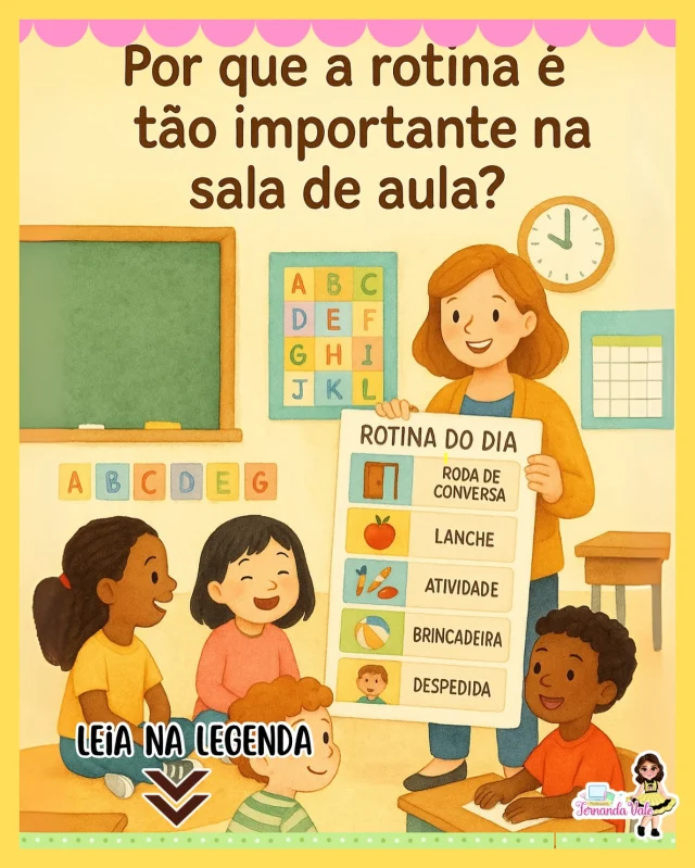 🧩 Por que a rotina é tão importante na sala de aula?
Porque ela oferece segurança, previsibilidade e ajuda as crianças a entenderem o que esperar do seu dia! 🕒✨
Com uma rotina bem estruturada, os pequenos se sentem mais confiantes, organizados e participativos. 💛

#educacaoinfantil #rotinaescolar #professoracriativa #organizacaonaclasse #pdfeducativo #voltaaasaulas