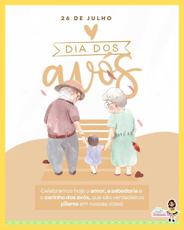 🧓❤️👵 Feliz Dia dos Avós!
Eles são colo que acolhe, voz que acalma, histórias que encantam e amor que dura para sempre!
Hoje é dia de celebrar esses corações gigantes que tornam a infância ainda mais especial.

📸 Registre esse carinho, compartilhe memórias e abrace bem apertado!

#DiaDosAvós #AmorDeVóEDeVô #Gratidão #EducaçãoComAfeto #ProfessoraFernandaVale #MemóriasAfetivas