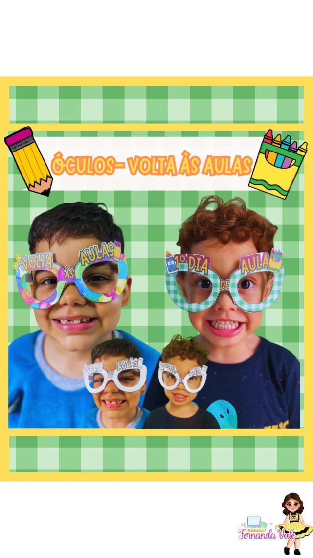 👓✨ Óculos - Volta às Aulas
Para enxergar com mais alegria esse novo recomeço!
Atividade lúdica e criativa para acolher os pequenos com diversão e carinho 💛
Disponível em PDF, prontinho para imprimir e usar!
💡 Ideal para o primeiro dia de aula ou atividades de integração!

Comente “QUERO” para receber o link! ⬇️

#voltaaasaulas #atividadesinfantis #professorafernandavale #materiaispdf #educacaoinfantil #acolhidaescolar